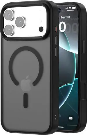 for iPhone 17 ProMax Case | Metal Buttons | 180cm Military Drop Proof | MagSafe Compatible| Skin-Friendly Feel(Black) for iPhone 17 ProMax Case | Metal Buttons | 180cm Military Drop Proof | MagSafe Compatible| Skin-Friendly Feel(Black)