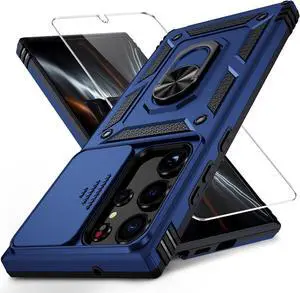for Galaxy S25 Ultra Case with Camera Lens Cover HD Screen Protector 10 FT Military Grade Drop Protection Magnetic Ring Holder Kickstand Protective Phone Case Navy Blue for Galaxy S25 Ultra Case with Camera Lens Cover HD Screen Protector 10 FT Military Grade Drop Protection Magnetic Ring Holder Kickstand Protective Phone Case Navy Blue