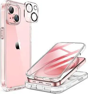 for iPhone 15 Case Clear Full-Body Built-in Glass Screen Protector &Camera Protector Military Drop Proof 15 Phone Case 360 Degree Shockproof Protective Cover Bumper 6.1 inch Clear for iPhone 15 Case Clear Full-Body Built-in Glass Screen Protector &Camera Protector Military Drop Proof 15 Phone Case 360 Degree Shockproof Protective Cover Bumper 6.1 inch Clear