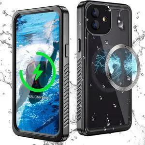 Magnetic for iPhone 12 Mini Waterproof Case - [Certified Water Proof & Military Protection] with [Built-in Screen Protector] Full Body Shockproof Phone Case Cover for iPhone 12 Mini 5.4