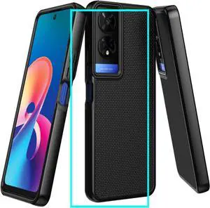 for TCL 50 XE 5G Case with Screen Protector TCL 50 XE NXTPAPER 5G Phone Case Dual Layer Design Heavy Duty Protection Slim Fit Lightweight Rugged Shockproof Military Grade Cover for TCL 50XE Black