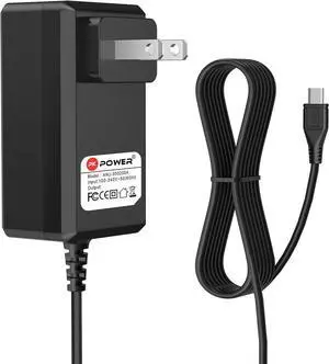 AC DC Adapter 5V Power Supply with 6.6ft Micro USB Cable Replacement for Fitbit GoPro Hero 1-5 JBL GO 1/2 Xiaomi//Honor Bands Bluetooth Headphones and More