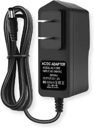 6V DC Power Supply 2A Universal AC Adapter 100-240V 50/60Hz 6 Volts 2 Amp Transformer DC 6V Power Cord 5.5mm x 2.5mm Plug