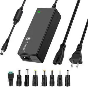 24V 2.5A 60W Power Supply Adapter with 8 Tips AC 100-240V to DC 24V 2.5A Transformer for 24 Volt 0.1-2.5A LED Strip Lights Sound Bars Speaker.