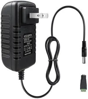 12V Power Supply 12 Volt 3A 36W DC Power Supply Black LED Power Adapter AC 110V to 12V Wall Mounted Transformer Plug for LED Strip Lights with 5.5/2.1 DC Female Connector