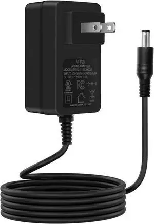 12V 2A Power Adapter 100V-240V AC to DC with 5.5mm * 2.1mm Plug Suitable for 12Volt LED Light Strips Closed-Circuit Television Cameras Routers Infrared Lighting Fixtures.