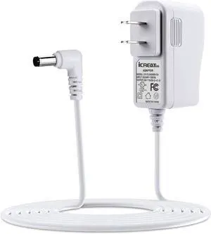 24V Power Cord Adapter 24V 0.65A AC to DC Adaptor Power Supply Replacement Cable for 100ml / 120ml / 300ml / 500ml Essential Oil Diffuser 5.9Ft UL Listed White