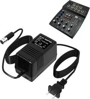 Power Adapter for Harbinger Mixer Mini 3 Pin Compatible with Harbinger L502 L802 L1202 L1402 Mixer Power Cord Charger