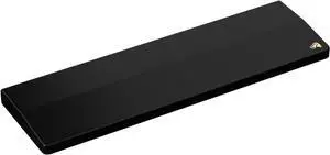 Gaming Wooden Keyboard Wrist Rest (Compact) - White Ash Wood Medium-Coarse Grain Smooth Surface Sweat & Oil Resistant Easy Clean Anti-Slip Rubber Base 300 x 100 x 19mm - Onyx