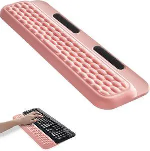 Wrist Rest with Stickers Full 100% Mechanical Keyboard Rest Support Pad Desk Ergonomic Cushion for Computer Typing Office Work Home Gaming Soft Memory Foam Arm Palm Hand Pain Relief-Pink