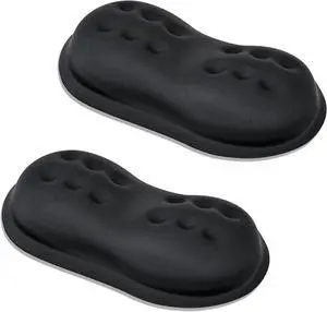 2 Pack Mouse Wrist Rest Ergonomic Desk Wrist Pad for Mouse Comfortable Computer Mouse Wrist Support with Memory Foam Fillings Non-Slip Base (Black)