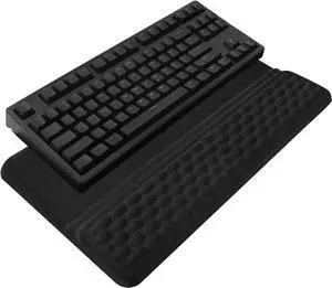 Computer Keyboard Stand with Wrist Rest Ergonomic Tilted Keyboard Holder - Keyboard Riser with Wrist Pad - Keyboard Tray Support for Office Home - Black