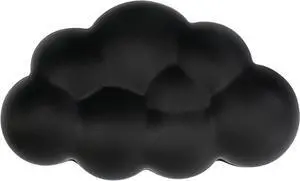 Cloud Wrist Rest Cushion for Mouse Ergonomic Soft PU Leather Memory Foam Wrist Pain Relief Mouse Wrist Support Pad with Anti-Skid Base for Office School Home Laptop & Computer Mouse (Black)