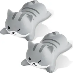 2 Pcs Cat Wrist Rest Support for Mouse Cute Wrist Rest Keyboard Computer Kawaii Mouse Pad Pet Shape Arm Foam Non Slip Cat Desk Accessories for Women Office Supplies Cushion Computer