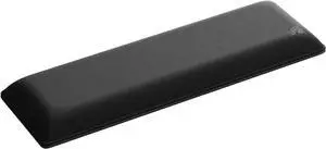 Gaming Padded Keyboard Wrist Rest (Compact 25mm Thick) - Anti-Fray Stitched Edges Smooth Cloth Surface Anti-Slip Rubber Base Medium Firmness 300 x 100 x 25mm - Black