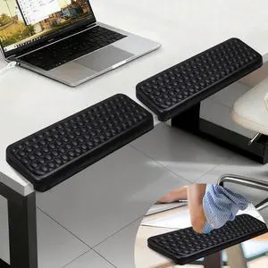 L-Shaped Desk Elbow Pad for Desk 2-Piece Ergonomic Desk Edge Cushion PU Leather Elbow Support Padding with Non-Slip Wrist Comfort Support for Office Home Office Desk Accessories