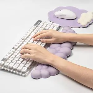 Ergonomic Mouse Pad and Keyboard Wrist Rest - Purple Cloud Wrist Rest Keyboard with Mouse Wrist Pad Sets Soft Memory Foam Wrist Support for Laptop Mac Office Work Gaming Ergonomic Mouse Pad and Keyboard Wrist Rest - Purple Cloud Wrist Rest Keyboard with Mouse Wrist Pad Sets Soft Memory Foam Wrist Support for Laptop Mac Office Work Gaming