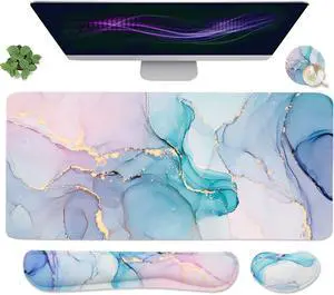 Large Mouse Pad Desk Dad 4-in-1 Keyboard Wrist Rest Pad & Wrist Support Mouse pad Set Extended Desk Pad Waterproof Desk Mat for Home Office Study Game-Blue Marble Large Mouse Pad Desk Dad 4-in-1 Keyboard Wrist Rest Pad & Wrist Support Mouse pad Set Extended Desk Pad Waterproof Desk Mat for Home Office Study Game-Blue Marble