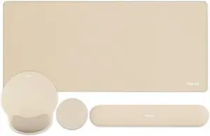 Wrist Rest for Keyboard Mouse Pad Set Large Gaming Deskpad&Circle Curved Mousepad&Keyboard Wrist Rest&Coaster Ergonomic Non-Slip Mousepad&Easy Typing Pad with Curved Memory Foam Apricot Wrist Rest for Keyboard Mouse Pad Set Large Gaming Deskpad&Circle Curved Mousepad&Keyboard Wrist Rest&Coaster Ergonomic Non-Slip Mousepad&Easy Typing Pad with Curved Memory Foam Apricot