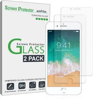 Essential Screen Protector for  iPhone SE 3 SE2 iPhone 8 iPhone 7 iPhone 6S iPhone 6 4.7 Premium 9H+ Tempered Glass Anti-Scratch HD-Clear and Touch-Sensitive Case Friendly 2 Pack