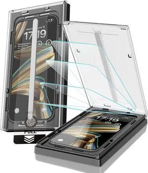 -4 Pack for iPhone 16/iPhone 15 Screen Protector[6.1] 9H+ Hardness 12FT Military Grade Shatterproof Long Durable Tempered Glass Film with Flawless Fit Box HD Clear Scratch Resistant