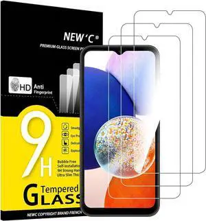 NEWC 3 Pack Designed for  Galaxy A14 5G/4G M14 5G Screen Protector Tempered Glass Anti Scratch Bubble Free Ultra Resista Transparent