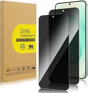 2 Pack Privacy Screen Protector for  Galaxy S25 Plus/Galaxy S25+ [Anti-Spy Tempered Glass][Fingerprint Unlock Support] Anti-Scratch Bubble-Free Easy Install 9H Protective Glass