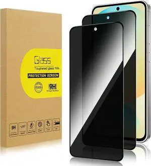 2 Pack Privacy Screen Protector for  Galaxy S24 FE [Anti-Spy Tempered Glass] Ultra HD Anti-Scratch Bubble-Free Easy Install 9H Protective Glass for Galaxy S24 FE