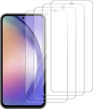 4 Pack Glass Screen Protector Compatible for  Galaxy A54 5G 6.4 Inches [9H Hardness]-HD Screen Tempered Glass SM-A546E/DS 6.4 Scratch Resistant Easy Install [Case Friendly]