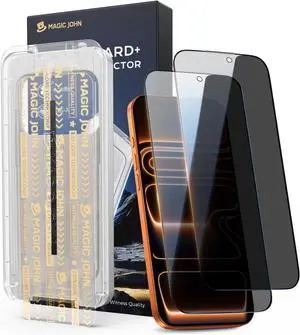 3rd Gen Upgraded for iPhone 17 Pro Max Privacy Screen Protector 6.9 Inch 25°Anti-Spy Screen Shockproof Tempered Glass Auto Dust-Removal Bubble Free Easy Installation 2 Pack