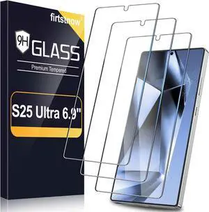 3 Pack Screen Protector for  Galaxy S25 Ultra 6.9 Inch 9H Tempered Glass Ultrasonic Fingerprint Unlock Case Friendly Tempered Glass Screen Protector for  Galaxy S25 Ultra