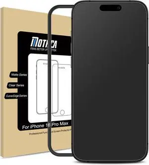 Matte Glass Screen Protector for iPhone 16 Pro Max (6.9 inch) Anti-Glare & Anti-Fingerprint Tempered Glass Clear Film(Not Privacy) [Easy Installation Frame] Case Friendly Bubble Free - Smooth as Silk