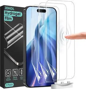3 Pack Flexible Film for iPhone 17 Screen Protector[NOT GLASS] Non-breakable Soft TPU Hydrogel Film for iPhone 17 Invisible Thin Scratch Resistant Self-Healing