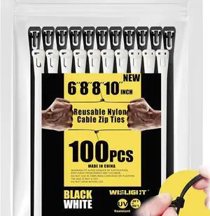 Reusable Zip Ties Self-Locking Plastic Wire Ties Electrical Cable Ties 120 Lbs Tensile Strength Releasable Adjustable Nylon Cable Zip Ties 100 PCS 6+8(Small)+8+10 Inch x0.3inch Reusable Zip Ties Self-Locking Plastic Wire Ties Electrical Cable Ties 120 Lbs Tensile Strength Releasable Adjustable Nylon Cable Zip Ties 100 PCS 6+8(Small)+8+10 Inch x0.3inch