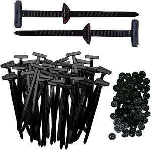 Nylon Universal Cable Tie Buckle - Heavy Duty Zip Ties Self-Locking for Car UV Resistant Plastic Cable Ties with Pin Plastic Cable Ties Tool Fasteners Car Body (black 200)