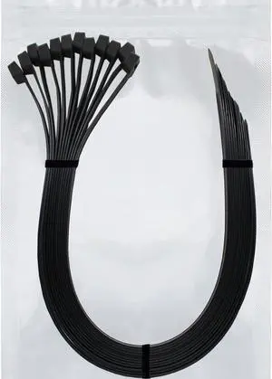 Long Zip Ties 36 inch Heavy Duty Premium Black Large Zip Ties 36 inch Cable Ties with 175 lbs Nylon Zipties for HVAC Outdoor use 12 PCS