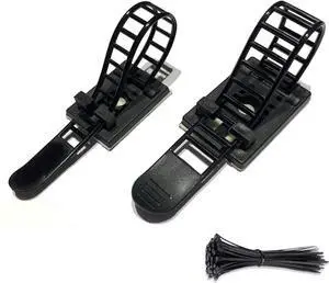 50pcs 2 Sizes Adjustable Adhesive Cable Ties Cable Clips Wire Strap Cord Clamp for Cable Management at Home and Office + 100pcs Nylon Zip Ties