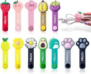 12 Pcs Reusable Cable Ties Cute Cartoon Flower Fruit Animal Cord Ties for Office Homeroom School Computer Travel Items Traveling USB Charger Electrical Cord Keeper 12 Pcs Reusable Cable Ties Cute Cartoon Flower Fruit Animal Cord Ties for Office Homeroom School Computer Travel Items Traveling USB Charger Electrical Cord Keeper