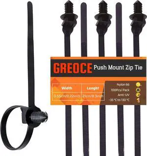 100PCS 8.3 Fir Tree Push Mount Zip Ties Heavy Duty Nylon Cable Ties Cable Management Indoor Oudoor UV Resistant Self Locking for Automotive Wiring Cars Boats Engine Bay Wire (BLACK 8.3IN) 100PCS 8.3 Fir Tree Push Mount Zip Ties Heavy Duty Nylon Cable Ties Cable Management Indoor Oudoor UV Resistant Self Locking for Automotive Wiring Cars Boats Engine Bay Wire (BLACK 8.3IN)