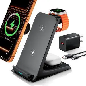 Wireless Charger for Thick Cases of 10MM/Otterbox/Popsocket Compatible 3 in 1 Charging Dock for iPhone 16 15 14 13 12 Pro Max Charging Station for Multiple Devices for Watch/AirPods Wireless Charger for Thick Cases of 10MM/Otterbox/Popsocket Compatible 3 in 1 Charging Dock for iPhone 16 15 14 13 12 Pro Max Charging Station for Multiple Devices for Watch/AirPods