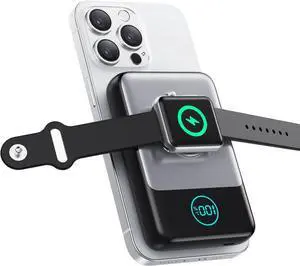 Magnetic Portable Charger for iPhone 10800mAh Qi2 15W Wireless Power Bank with iWatch Charger 30W PD Fast Charging USB-C Travel Essentials Battery Pack for Magsafe iPhone 17/16/15/14/13  Watch