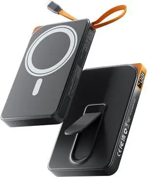 for Magsafe Battery Pack 10000mAh Magnetic Portable Charger with USB-C Cable 22.5W Fast Charging Foldable Stand & LED Display Wireless Power BankPowerbank for iPhone17/16/15/14/13/12 All Series