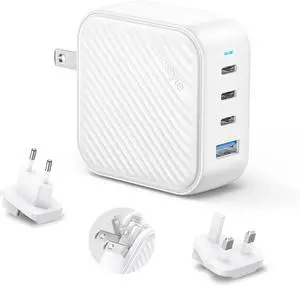 100W USB C Charger 4-Port Wall Charger 3 x USB-C Port Fast Charging Adapter 1 USB-A - Fast Charging for MacBook Pro iPhone Series Galaxy S25 iPad UK/EU Plug 100W USB C Charger 4-Port Wall Charger 3 x USB-C Port Fast Charging Adapter 1 USB-A - Fast Charging for MacBook Pro iPhone Series Galaxy S25 iPad UK/EU Plug
