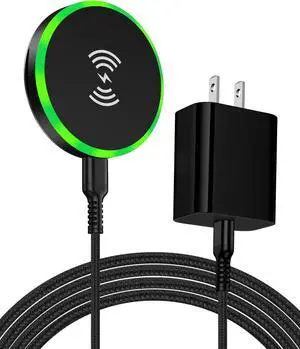 Magnetic Wireless Charger iPhone Fast Charging Pad for iPhone 17/Air/17Pro/16e/16 Pro Max/15Pro/14/13/12 15W Fast  Magsafe Wireless Charger Stand & USB-C Block cargador inalmbrico para i Phone