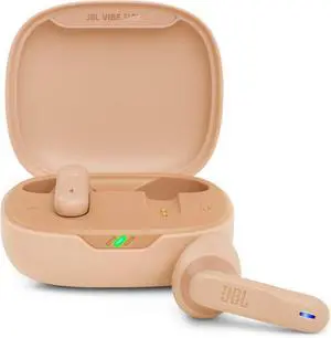 Vibe Flex True Wireless Earbuds  Bluetooth Earphones with Deep Bass Sound IP54 Water & Dust Resistant Long Battery Life Voice Assistant Compatible Open-Ear Design (Beige)