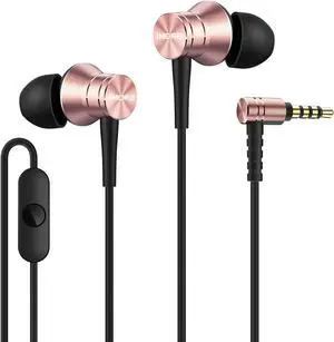 Piston Fit 2-Pack Noise Canceling Wired Earbuds in-Ear Headphones with 3.5mm Jack Pure Sound & Comfortable Fit Noise Isolation with Microphone for Smartphones/PC/Tablet