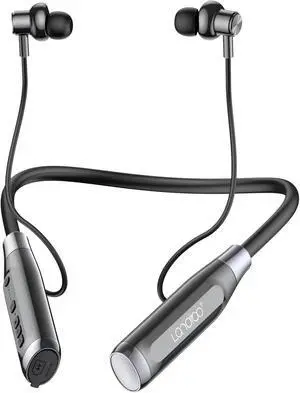 Wireless Bluetooth 5.0 Neck Earbuds with 100 Hours of Playback IPX5 Waterproof Sports Earphones with Microphone Magnetic TF Card Slot for Gym Running Exercises (A12)