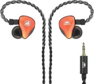 ELONGZ HiFi in-Ear Headphones 10.2mm Dual-Magnet Dynamic Driver 0.78mm Detachable Cable with Storage Pouch Orange-Yellow Gradient Design Earhook Design Ergonomic Fit for Audiophiles Orange