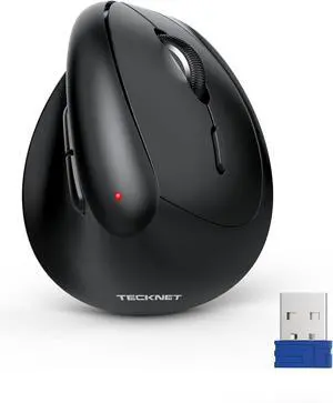Mini Vertical Wireless Mouse Ergonomic Mouse for Small Hands 4800DPI 5 Adjustable DPI Levels 6 Buttons 2.4GHz Silent Optical Wireless Mouse for Laptop Computers PCs Macs