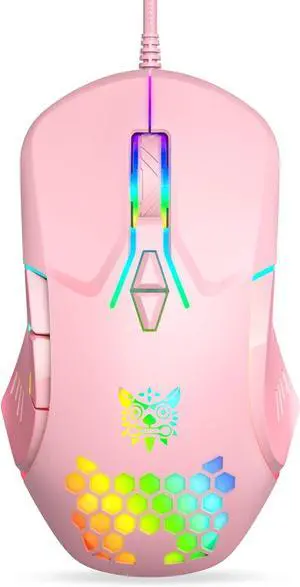 Wired USB Mouse Computer Mouse with RGB Lighting 4 Adjustable DPI Ergonomic Optical Office Mouse 7 Buttons Corded Mice for Window/PC/Laptop/Desktop/Mac/Chromebook Pink Wired USB Mouse Computer Mouse with RGB Lighting 4 Adjustable DPI Ergonomic Optical Office Mouse 7 Buttons Corded Mice for Window/PC/Laptop/Desktop/Mac/Chromebook Pink